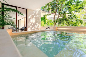 204 Hidden Gem apartment in the heart of Tulum w/ huge private terrace and pool for 6 Pax
